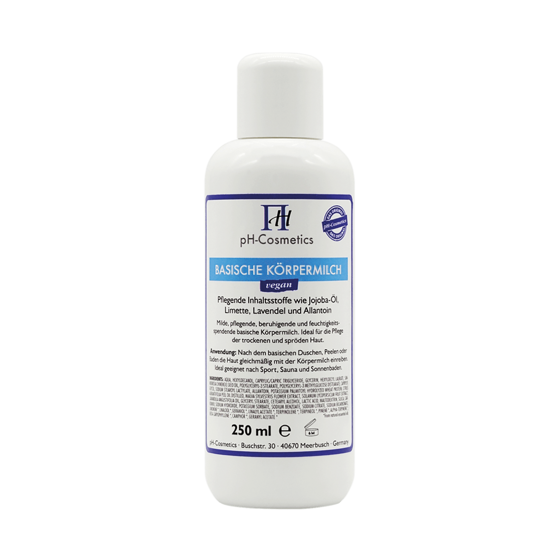 pH-Cosmetics Basische Körpermilch, pH 7.5, 250 ml